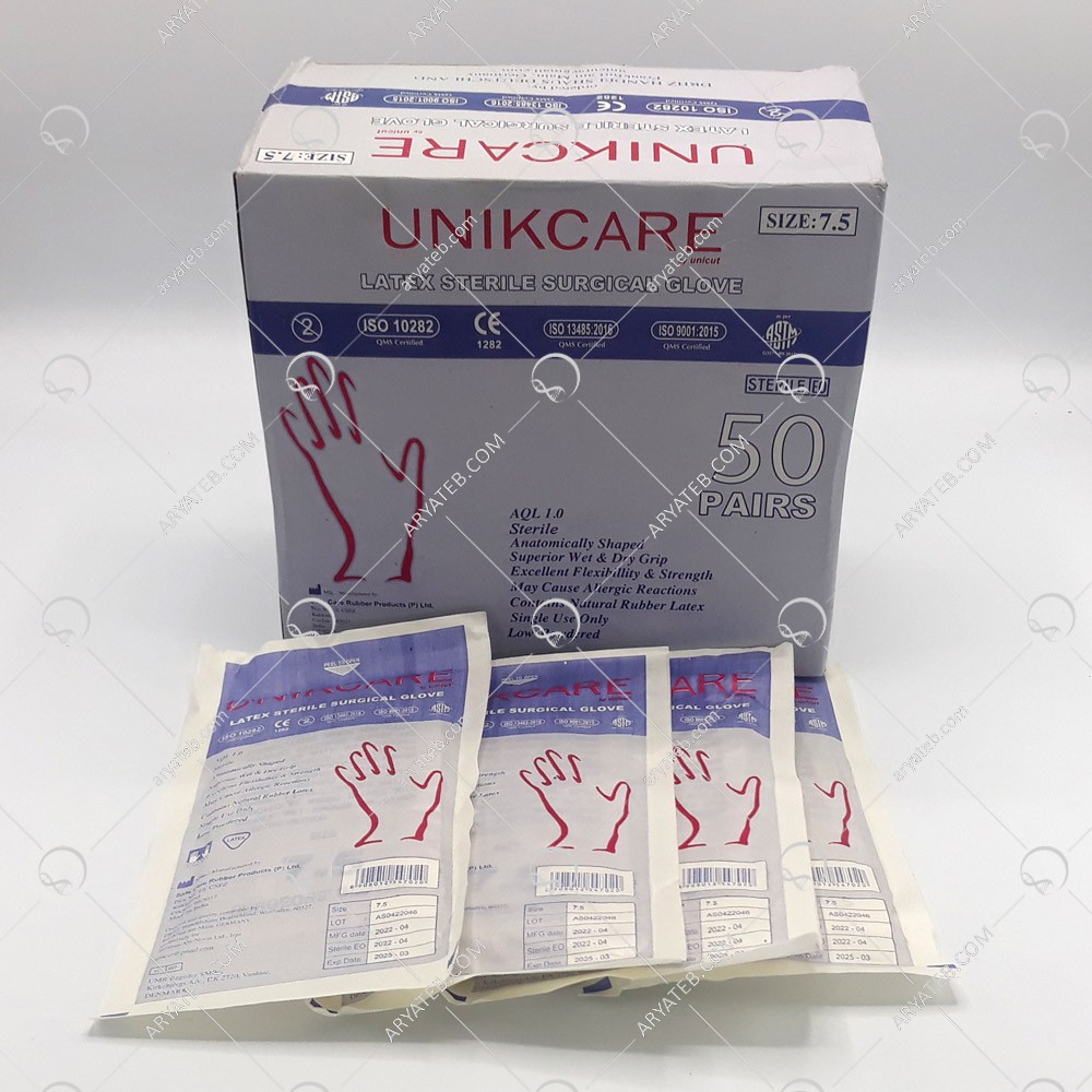 دستکش جراحی لاتکس یونیکر
