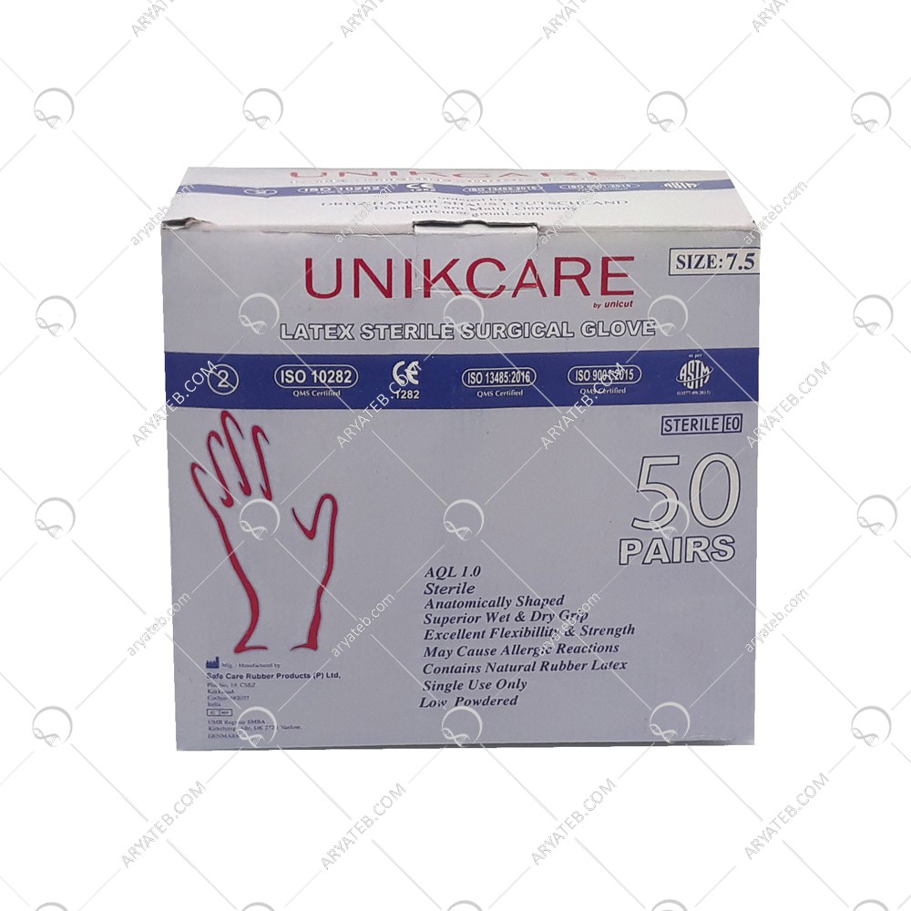 دستکش جراحی لاتکس یونیکر
