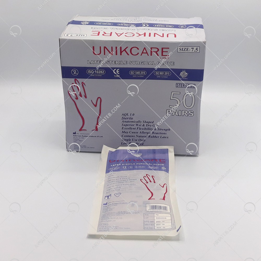 دستکش جراحی لاتکس یونیکر