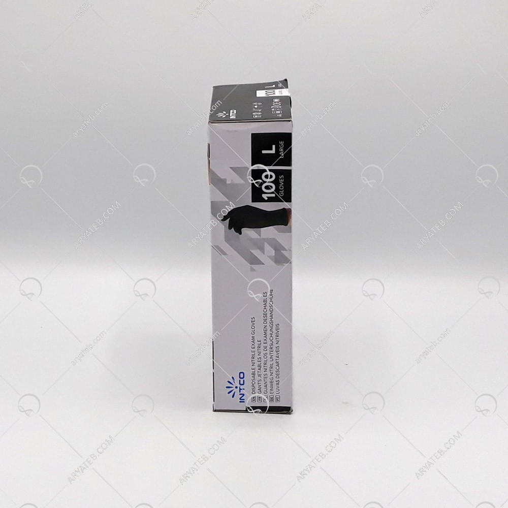 دستکش نیتریل مشکی اینتکو