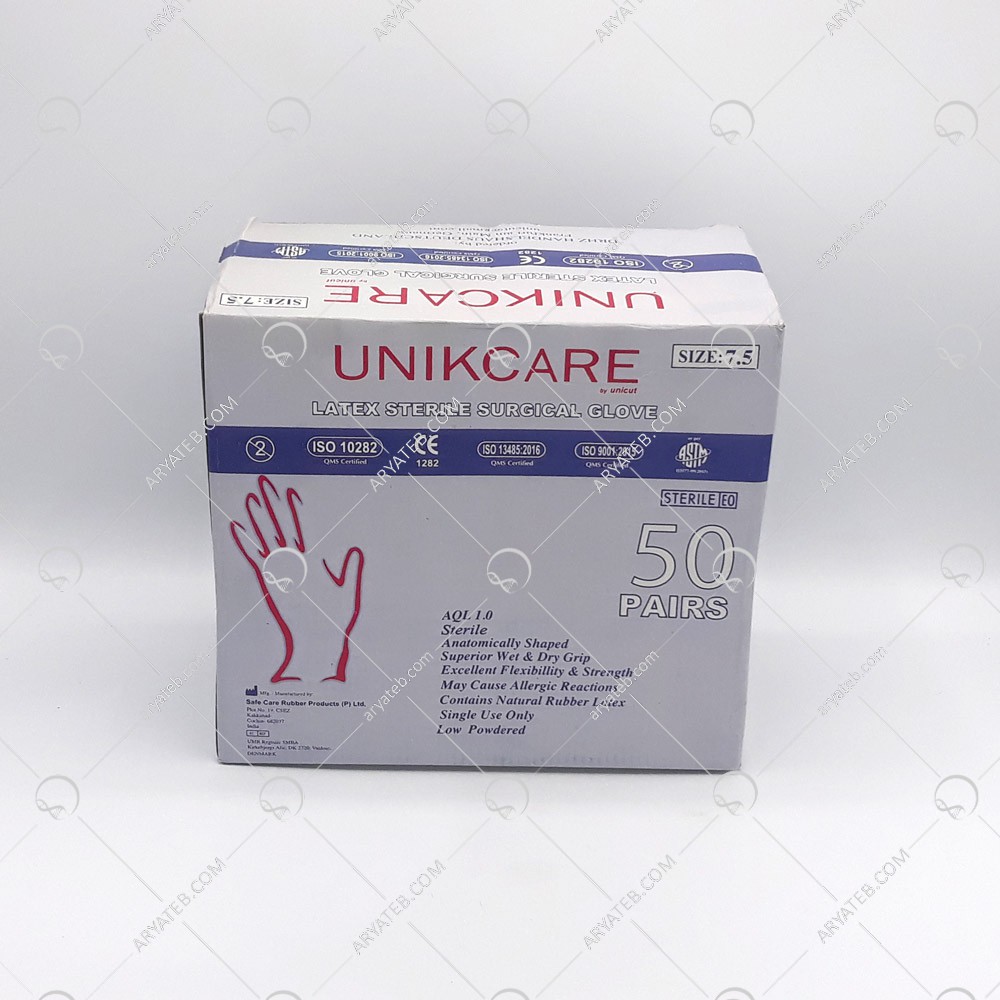 دستکش جراحی لاتکس یونیکر
